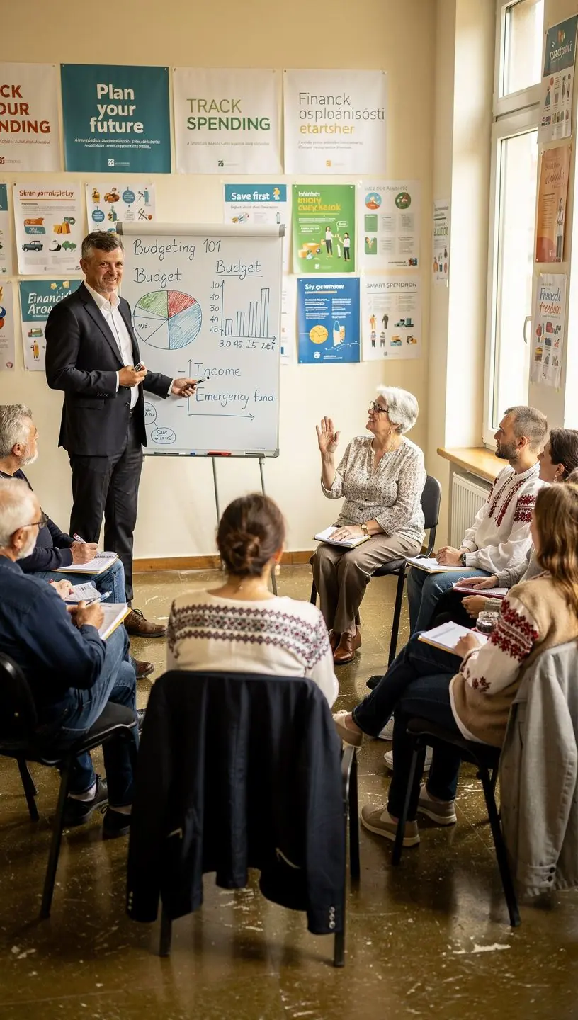 Kézben tartott pénzügyi tervező és kalkulátor a személyes költségvetés nyomon követéséhez.